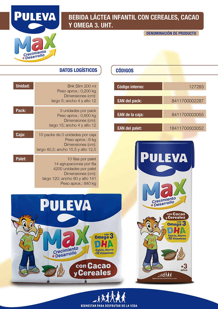 Calorías en Puleva Max e Información Nutricional