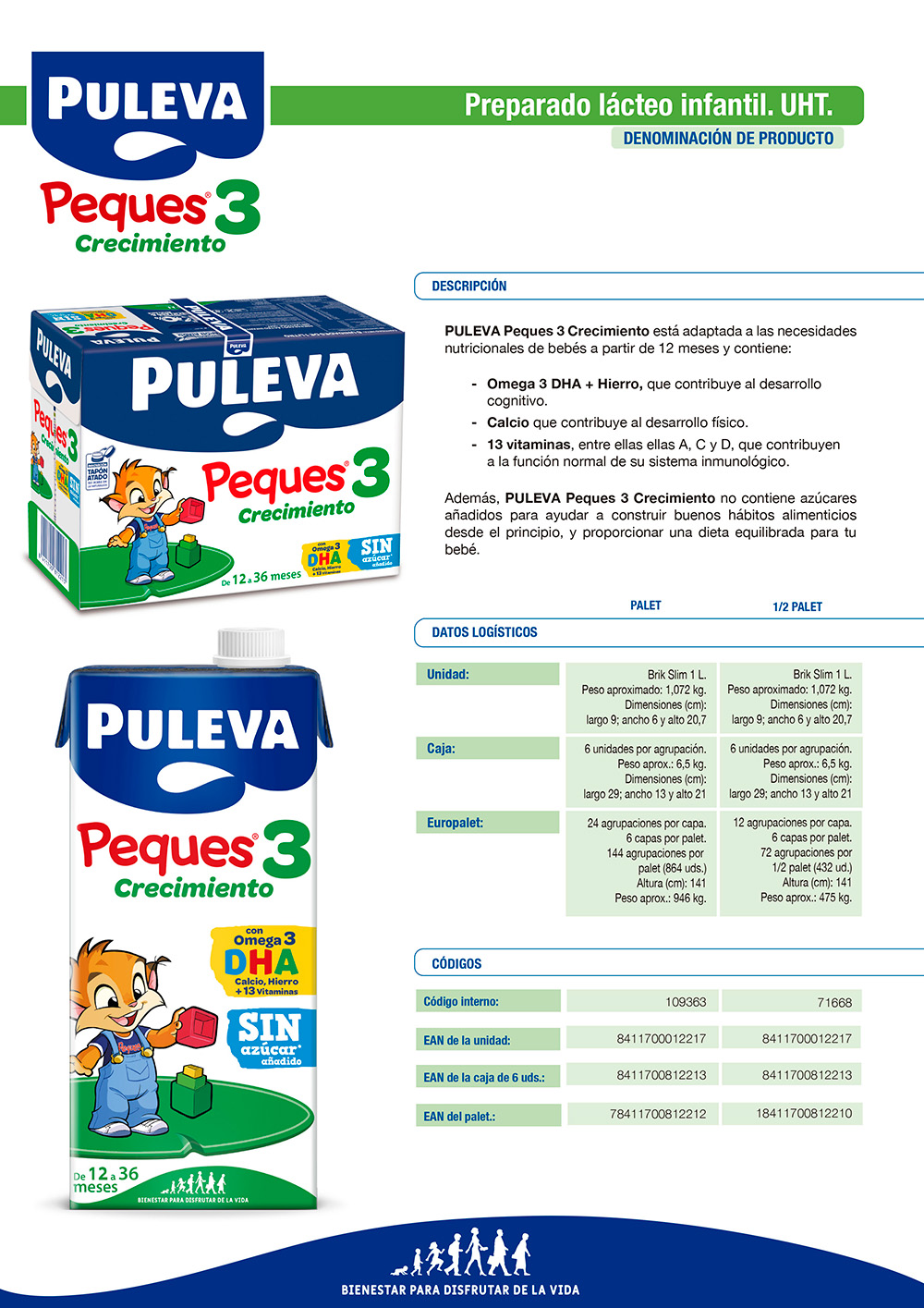 Puleva Peques 3 Growth Growth Liquid Milk 1000ml