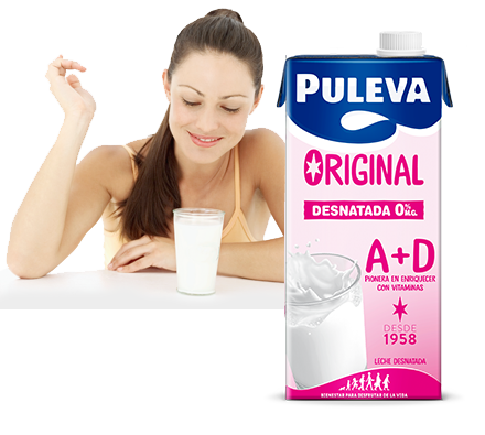 PULEVA A+D, leche desnatada brik