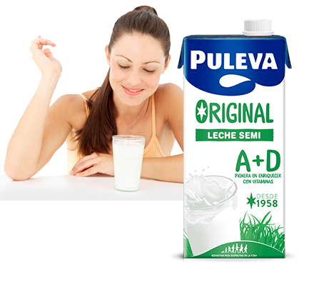 La leche mas ligera Puleva A+D semidesnatada