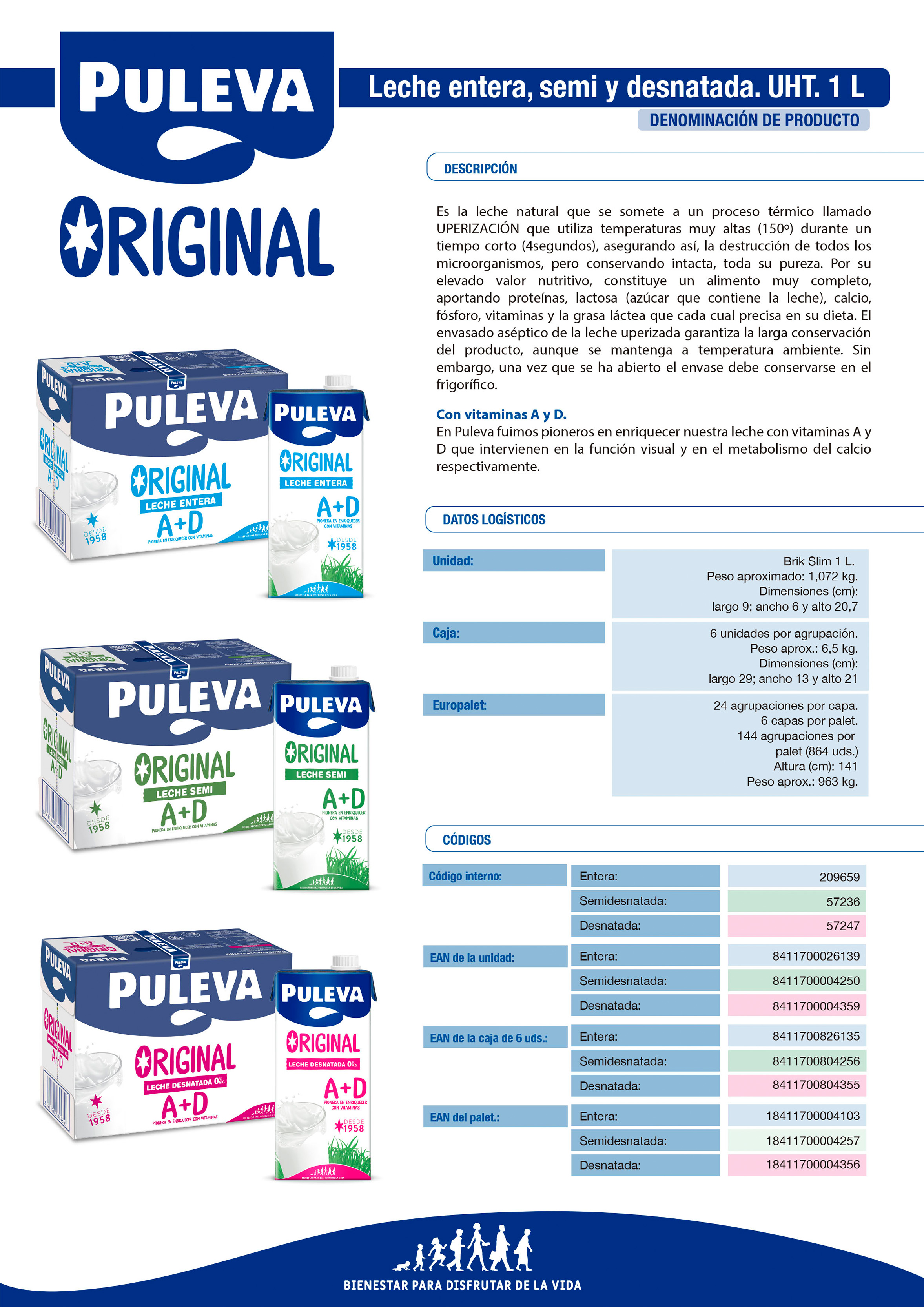 🎨 🖌 LECHE ENTERA PULEVA BRIK DE 1 LITRO - Venta de