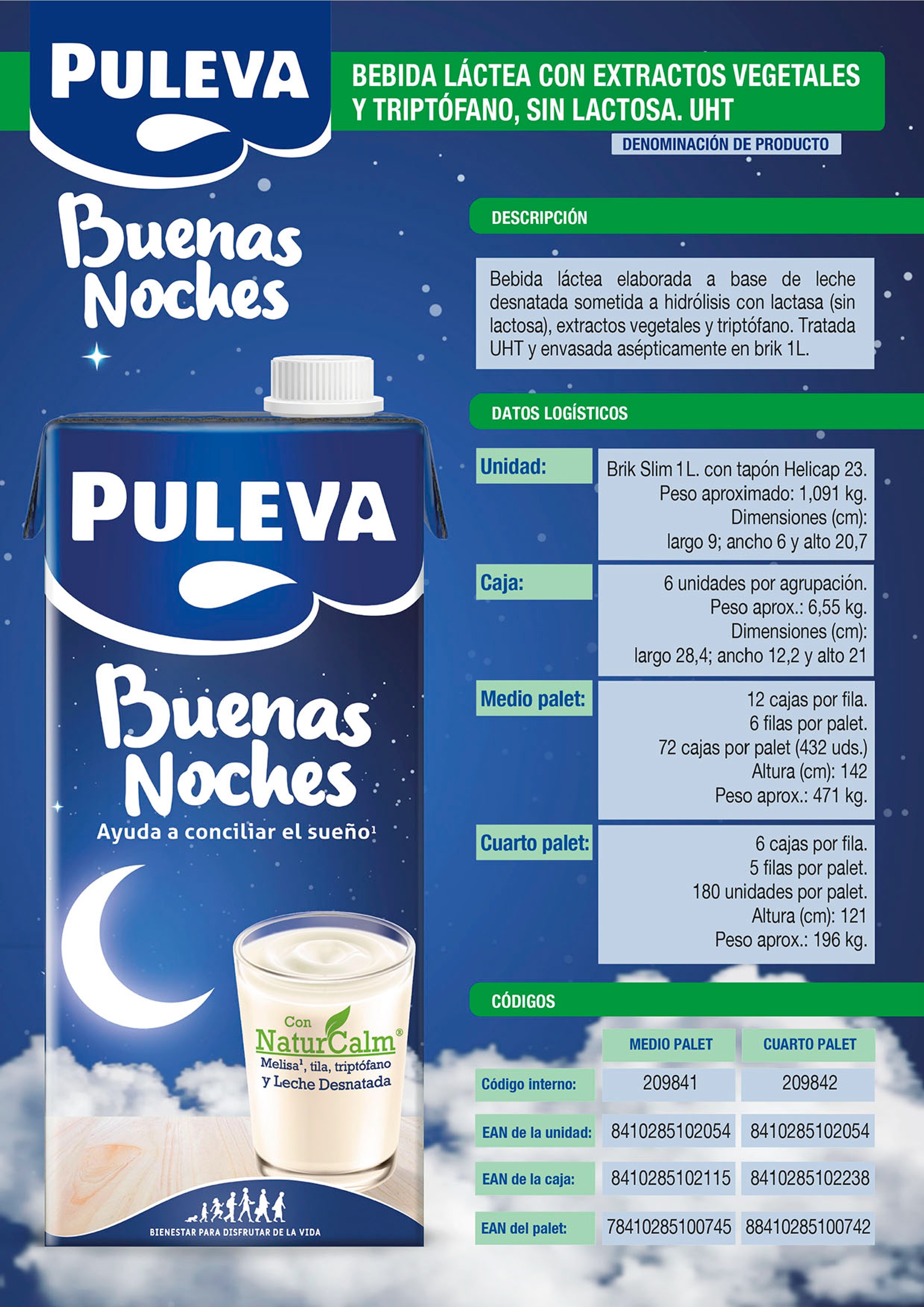 Bebida láctea Puleva omega3 1l