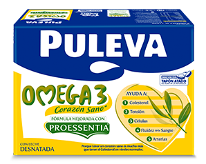 Leche Puleva Omega 3 con emabalaje de cartón