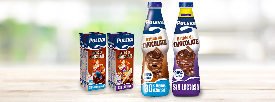 Puleva reduce en un 30% el contenido de azúcar en la receta de Batido Puleva de chocolate y lanza la variedad sin lactosa
