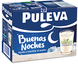 Leche Puleva Buenas Noches con emabalaje de cartón Leche Puleva Buenas Noches con emabalaje de cartón