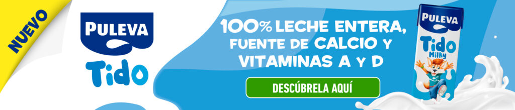 Banner publicitario PULEVA Tido leche infantil 100% leche entera calcio vitaminas A D