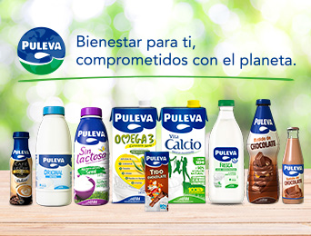 Gama completa productos Puleva - lácteos batidos bebidas bienestar sostenibilidad