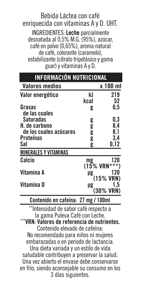 Información nutricional - 1 L
