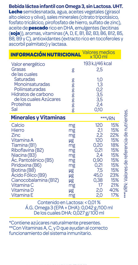 Información nutricional - 1000ml