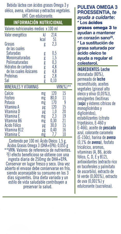 Información nutricional - 1000ml