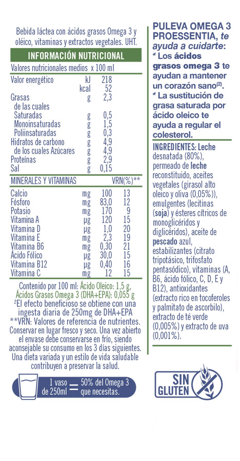Información nutricional - 1000ml