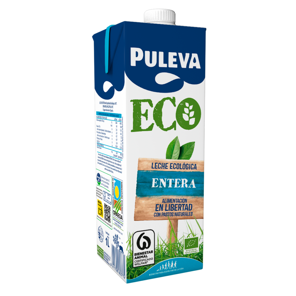 Brick PULEVA ECO Leche Ecológica Entera 1L orgánica