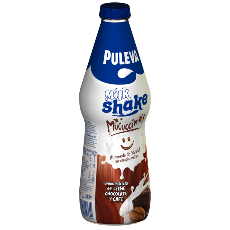 Botella PULEVA Milk shake Muccin sabor chocolate y café