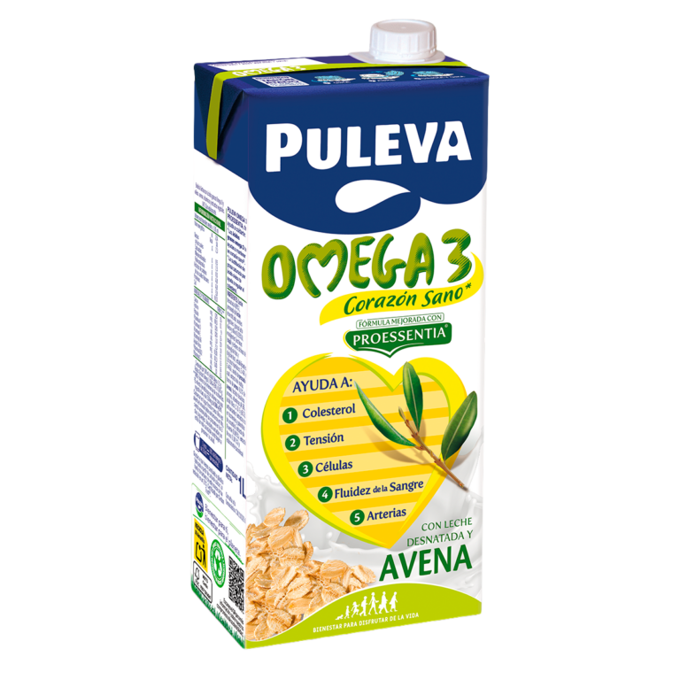 Brick PULEVA Omega 3 Corazón Sano Avena 1L desnatada con Proessentia