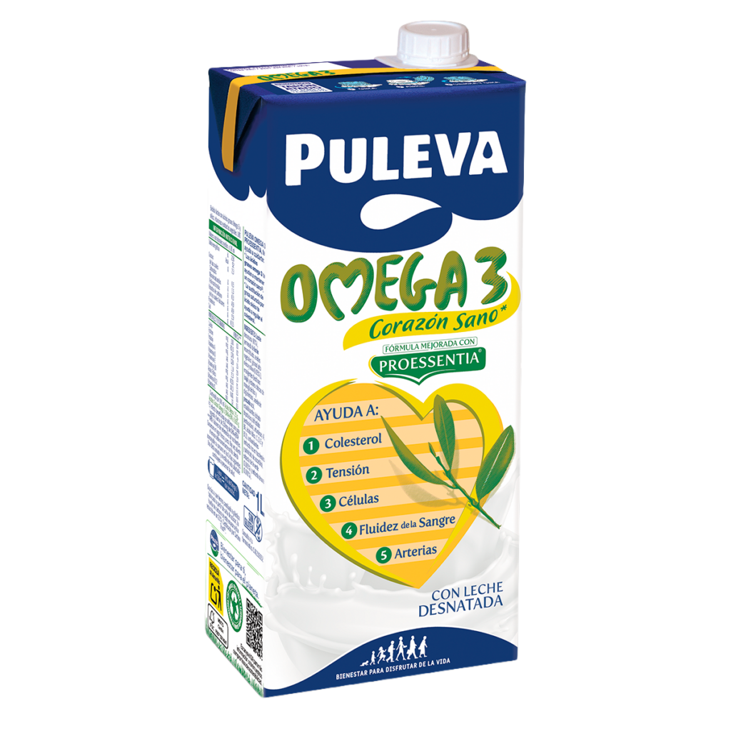 Brick PULEVA Omega 3 Corazón Sano Original 1L desnatada con Proessentia
