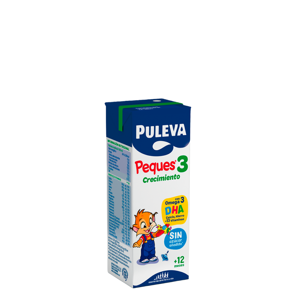 Brick PULEVA Peques 3 Crecimiento 200ml niños 12 meses Omega 3 DHA sin aceite palma
