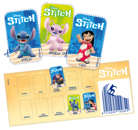 Álbum de colección Stitch con peluches y tarjetas Disney - merchandising infantil
