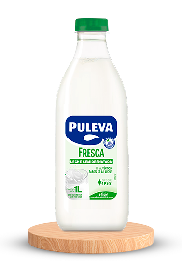 Botella Puleva Fresca 1L - leche fresca semidesnatada botella