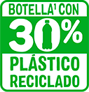 Etiqueta botella con 30% plástico reciclado - iniciativa de sostenibilidad ambiental Puleva