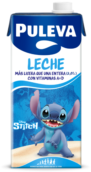 Puleva Leche Entera con Stitch - leche entera con vitaminas A y D campana