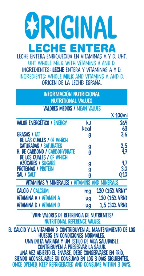 Información nutricional - 1500ml